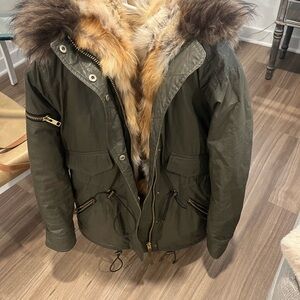 Beautiful Sam. Brand winter jacket with authentic fox fur lining & hood.